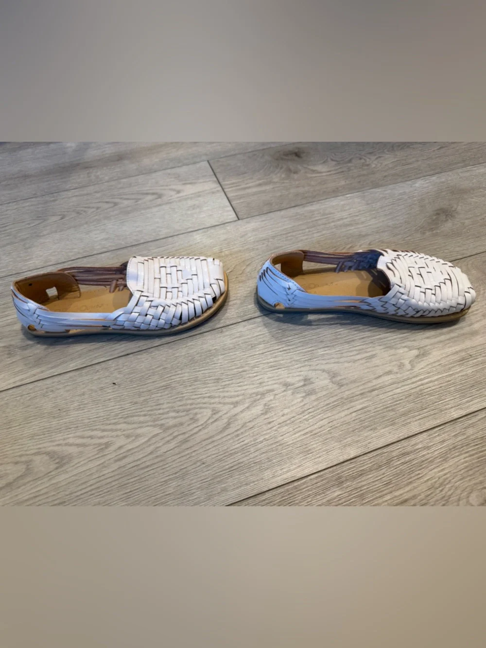 Origo Huarache Genuine Leather Barefoot Minimalist White Sandals women’s 6.5 - Picture 5 of 11